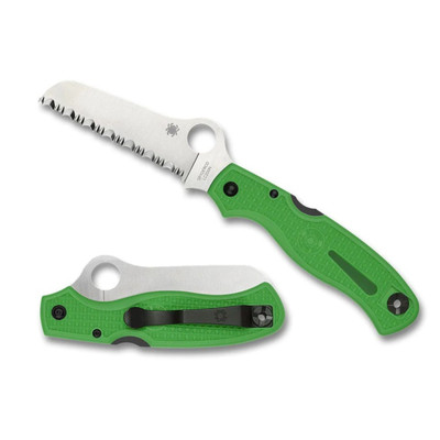 Spyderco Atlantic Salt Green FRN LC200N Flat SpyderEdge