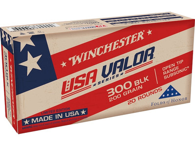 Winchester USA Valor .300 AAC BLACKOUT, 200gr, OT - 20 Rounds