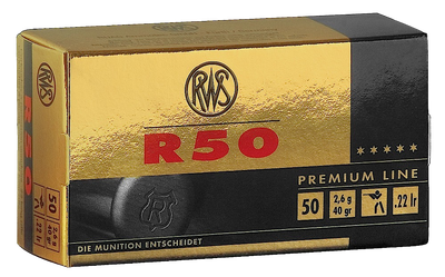 RWS R50 .22 LR, 40gr, LRN - 50 Rounds
