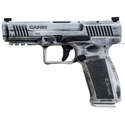 Canik HG5636ADN Mete SFT 9mm Luger 1812 446quot Serrated Slide Polymer Frame wPicatinny Rail amp Beavertail Speed loader and IWBOWB holster