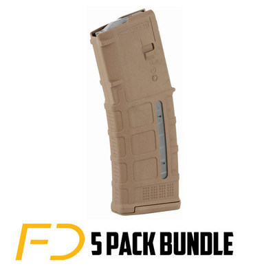 Magpul PMAG M3 w/Window .223 Remington, 30 rnd, Coyote Tan - 5 pack