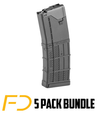 Lancer Magazine L5awm AR-15 - 5.56x45 30rd Opaque Black - 5 pack