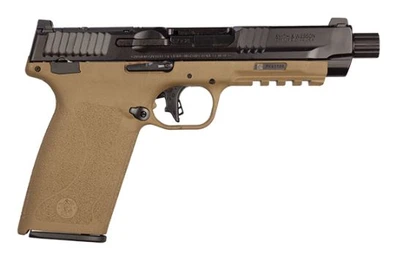 SMITH AND WESSON MampP 57 57X28MM 5quot BARREL 22ROUNDS FLAT DARK EARTHBLACK OPTIC READY