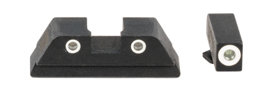 AmeriGlo Specialty Sight Set fits Glock Gen 1-4 17/19 and Similar Red Fiber Optic Front CNC Milled Housing Black