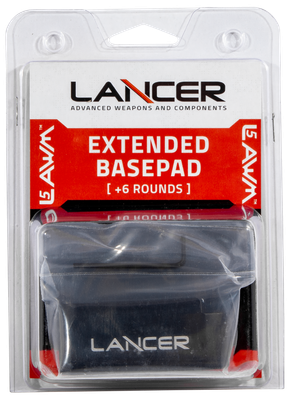 Lancer L5AWM Base Plate Extension 223/5.56, Polymer Black, 6rd
