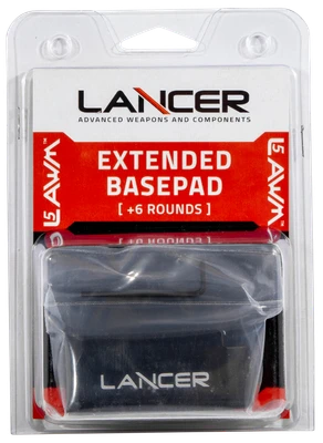 Lancer L5AWM Base Plate Extension 223/5.56, Polymer Black, 6rd