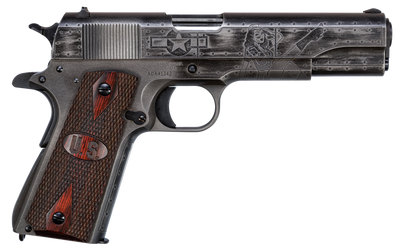 Thompson AutoOrdnance Victory Girls 1911 45 ACP 5quot Barrel 7 Rounds US Logo Wood Grips Two Tone Worn Cerakote Finish Semi Auto Pistol