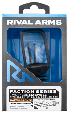 RIVAL ARMS GLOCK 22 GEN4 ALUMINUM 2-PIECE MAGWELL, BATTLE BRONZE/BLACK - RARA71G111B