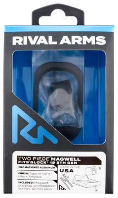 Rival Arms Two Piece Magwell for Glock 19 Gen 5 Models Aluminum Anodized Black