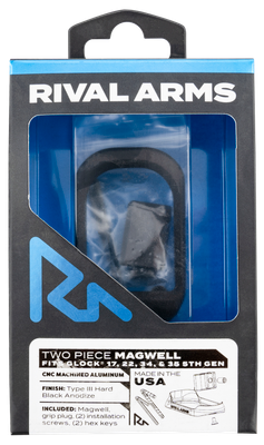 Rival Arms Two Piece Magwell for Glock 17 Gen 5 Models Aluminum Anodized Black