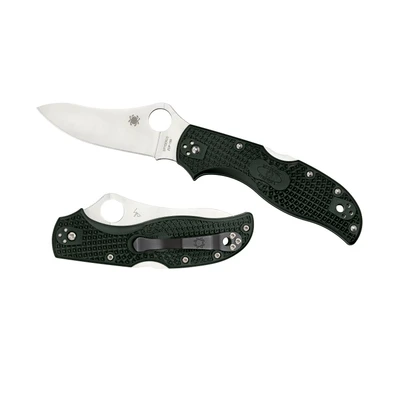 Spyderco Stretch 2 Folder 3.45 in Plain Green FRN Handle