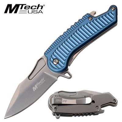 MTech Assisted 2.5 in Blade Black Aluminum Handle