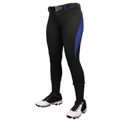 Champro Women Surge 2 Color Softball Pant Black Roy Blue