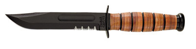 Ka-Bar Full-Size Fixed Army 7 in Black Blade Leather Handle