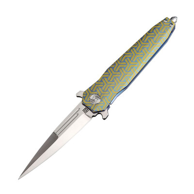Artisan Hornet Folder Fancy Titanium Hndl S35VN