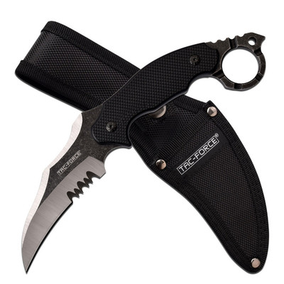 Tac-Force Fixed 4in Blade Karambit - Black