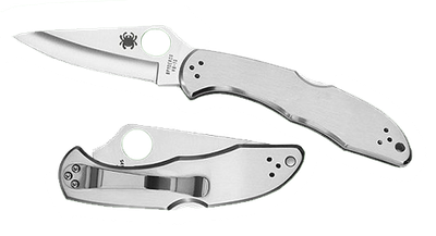 Spyderco Delica 4 Folder 2.88 in Serrated Stainless Handle