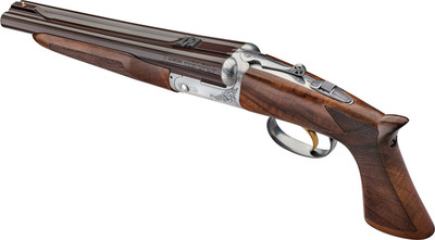 Pedersoli Howdah Deluxe 45 Colt Long Colt410 Bore 1025quot Barrel 2Round Blued Walnut Break Open Side by Side Pistol