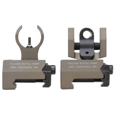 Troy Industries Micro BattleSights HK Style Folding Low Profile Aluminum Flat Dark Earth