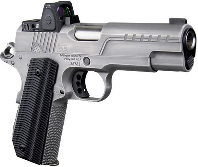 Ed Brown FX2 45 ACP 4.25" Barrel 7-Round Industrial Stainless Black with Trijicon RMRcc Red Dot Semi-Automatic Pistol 