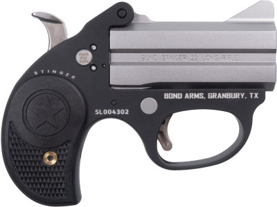 BOND ARMS STINGER 22 LR 3quot BARREL 2ROUNDS BLACKSTAINLESS