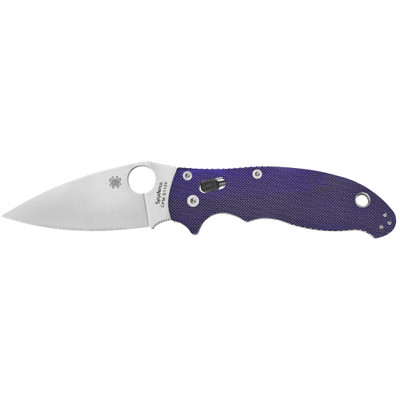 Spyderco Manix 2 Folder 3.38 in Plain Blue G-10 Handle