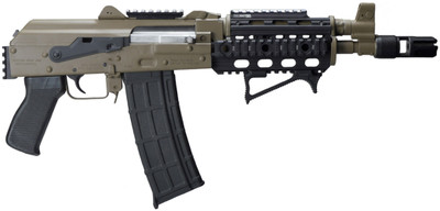 ZASTAVA ARMS ZPAP85 .223 REMINGTON/5.56X45MM NATO 10" 30RD FDE TOP REAR & QUAD RAIL