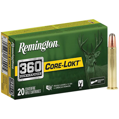 Remington Ammunition Core-Lokt .360 BUCKHAMMER', 180gr, SPCL [MPN: R27742] - 20 rounds