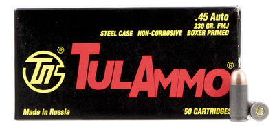 Tulammo .45 ACP, 230gr, FMJ - 500 Rounds [MPN: TA452300] (Case)