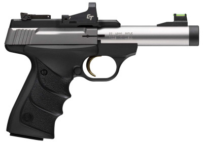 BROWNING BUCK MARK MICRO BULL 22 LR 44quot 10RD STAINLESS STEEL BLACK RED DOT SR
