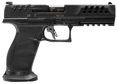 Walther Pdp Match 9mm 5quot Or  10shot Black Polyomer Frame