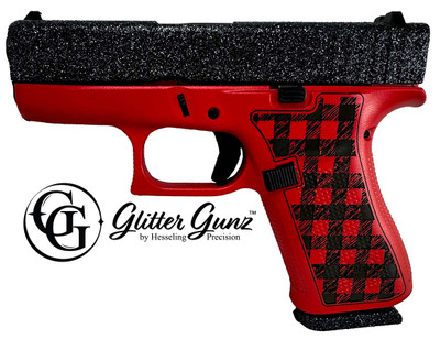 GLOCK 43X 9MM BUFFALO PLAID GLITTER GUNZ