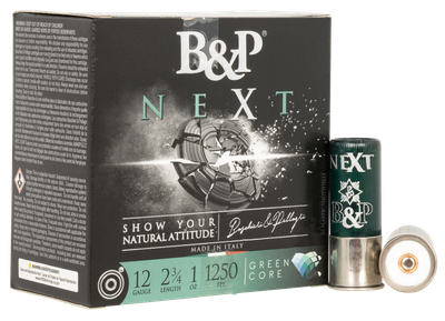 Fiocchi B&P 12 GA, 2-3/4in. 1oz. #8 Shot - 25 Rounds [MPN: 12B1NX8]
