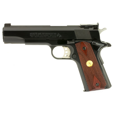 Colt Manufacturing 1911 Gold Cup National Match 45 ACP 5quot 81 Blued Carbon Steel Walnut with Integrated Medallion Grip O5870A1