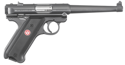 Ruger 40105 Mark IV Standard 22 LR 6quot 101 Blued Blued Steel Slide Checkered Black Polymer Grip