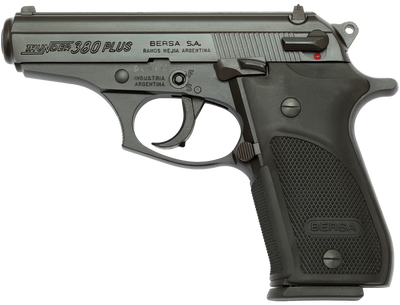 Bersa THUN380PM15 Thunder 380 Plus 380 ACP 350quot 151 Matte Black Black Steel Slide Black Rubber Grip