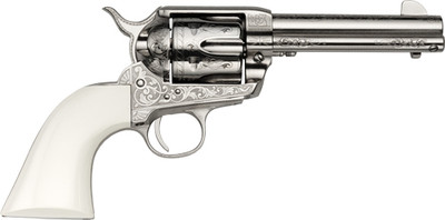 E.m.f. Us Grant .45lc 4 3/4" 6rd Engrave Nickel Ultra Ivory