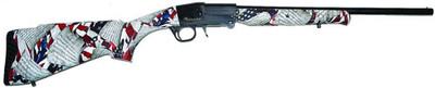 Midland Backpack US Constitution .410 Bore 18.5" Barrel 3" Chamber 1 Round Foldable Design Constitution Camo Synthetic Stock Black Finish Single Shot Break Action Shotgun
