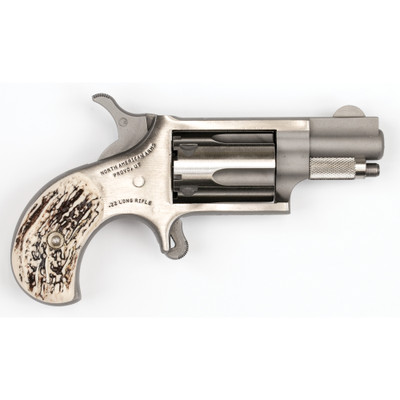NORTH AMERICAN ARMS MINI REVOLVER .22LR 1.125" BARREL 5-ROUNDS STEEL STAG GRIPS
