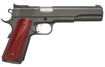 Fusion Precision 1911LSBASE10 Freedom Longslide 10mm Auto 6" 8+1 Black Frame Long Black Steel Slide Cocobolo Grip