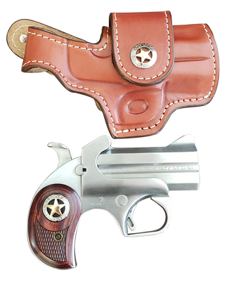 Bond Arms BARD Rustic Defender Derringer Break Open 45 Colt LC or 2 12quot 410 Gauge 3quot Barrel 2 Round Stainless Steel