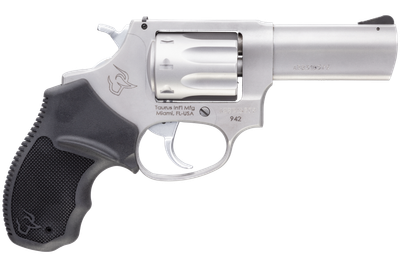 Taurus 2-942039 942 22 LR 8rd 3" Matte Stainless Steel Black Polymer Grip