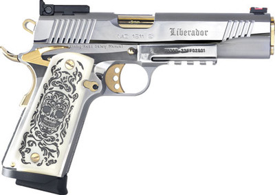 Girsan Mc1911s Liberador 9mm - Stainless/gold Engraved 10rd