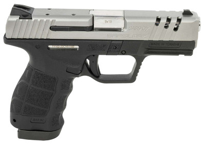 SAR USA SAR9X COMPACT 9MM 4" 15RD BLACK FRAME SS SLIDE