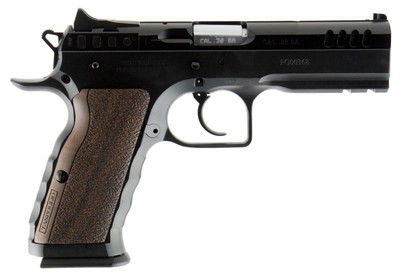 IFG Tanfoglio Defiant Stock I .38 Super 4.5" Barrel 17 Rounds Wood Grips Black Finish Semi-Auto Pistol