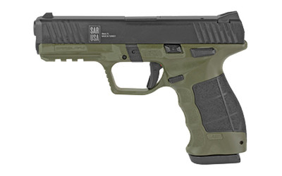SAR USA SAR9 SPORT 9MM 4.4" 17RD ODG/BLACK SLIDE CUTS
