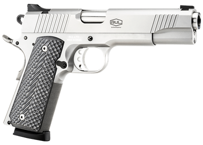 Bul Armory 1911 Government 9mm Luger 5" 10+1 Stainless Steel Black Polymer Grip 39102GC