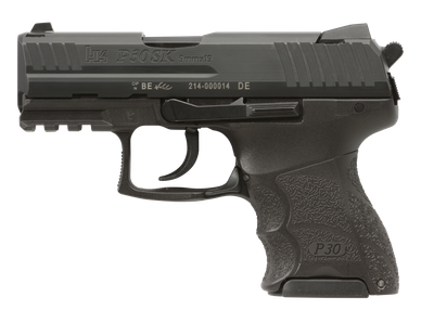 HK 81000545 P30SK Subcompact V3 SA/DA 9mm Luger 3.27" 10+1,13+1 Black Black Steel Slide Black Interchangeable Backstrap Grip Ambi Safety/Decocker