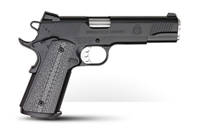 Springfield Armory 1911 CA Compliant Single 45 ACP 5 71 BlackGra  BlueBlack 5quot Barrel 71 Rounds Composite Grips 3Dot Sights