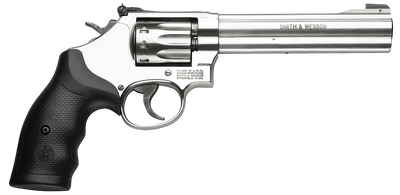 Smith amp Wesson 160578 617 22 LR 10rd 6quot Stainless Satin Stainless Black Polymer Grip